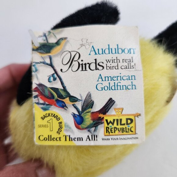 Vtg Wild Republic Audubon Bird Plush Talking Stuffed Animal American Goldfinch - Picture 12 of 16
